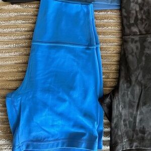 CRZ yoga butterluxe blue bike shorts